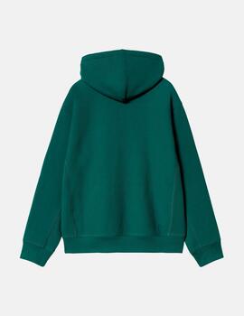 Sudadera Capucha CARHARTT AMERICAN SCRIPT - Malachite