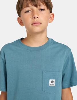 Camiseta JR ELEMENT BASIC PKT LABEL - Hydro