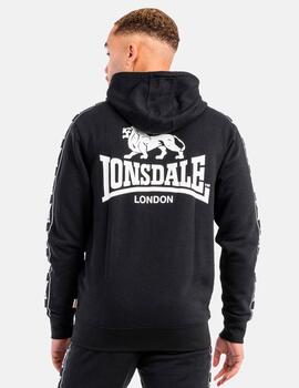 Sudadera Capucha LONSDALE BIGTON - Black/White