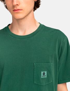 Camiseta ELEMENT BASIC POCKET PIGMENT - Trekking Green