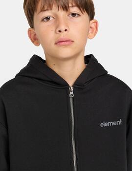 Sudadera Cap. ELEMENT Abierta RAIN CORNELL - Flint Black