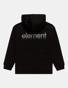 Sudadera Cap. ELEMENT Abierta RAIN CORNELL - Flint Black