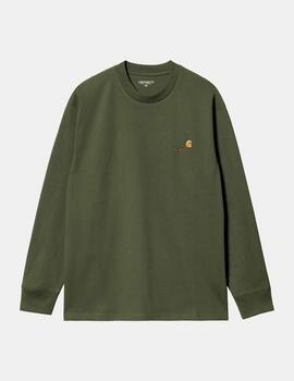 Camiseta Manga Larga CARHARTT AMERICAN SCRIPT - Tarragon