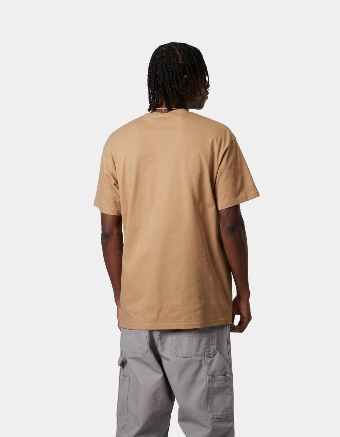 Camiseta CARHARTT CHASE - Dusty H Brown / Gold