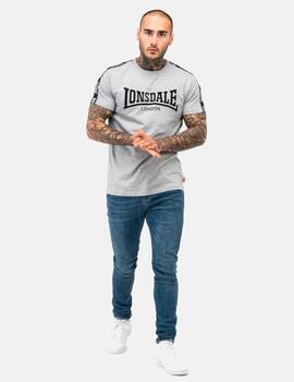 Camiseta LONSDALE VEMENTRY - Marl Grey/Black/White