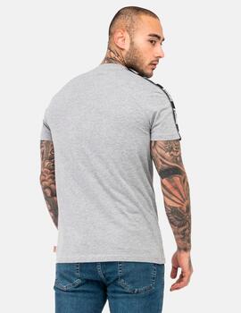 Camiseta LONSDALE VEMENTRY - Marl Grey/Black/White