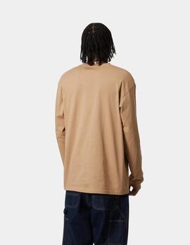 Camiseta CARHARTT CHASE LS - Dusty H Brown / Gold