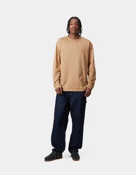 Camiseta CARHARTT CHASE LS - Dusty H Brown / Gold