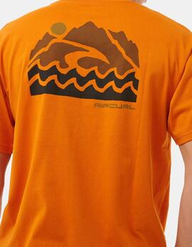 Camiseta RIP CURL VAPORCOOL SEARCH TREK - Orange Amber