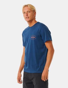 Camiseta RIP CURL STAPLER - Washed Navy