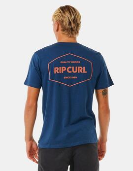 Camiseta RIP CURL STAPLER - Washed Navy