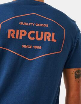 Camiseta RIP CURL STAPLER - Washed Navy