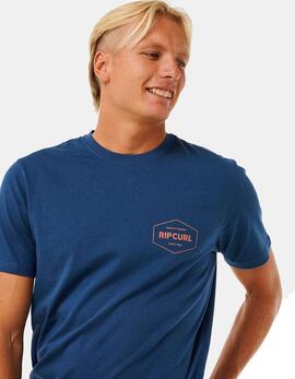 Camiseta RIP CURL STAPLER - Washed Navy