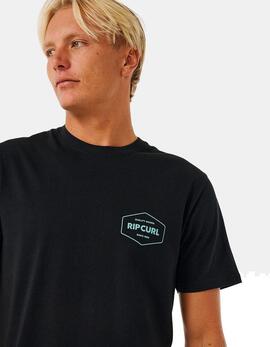 Camiseta RIP CURL STAPLER - Black