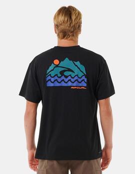 Camiseta RIP CURL VAPORCOOL SEARCH TREK - Black