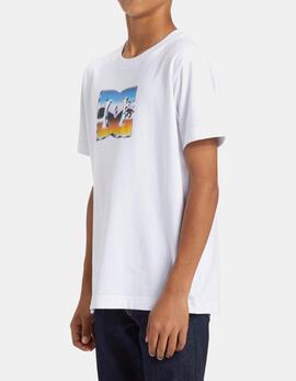 Camiseta JR DCSHOES CHROME - White