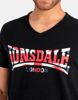 Camiseta LONSDALE STANYDALE - Black/Red/White