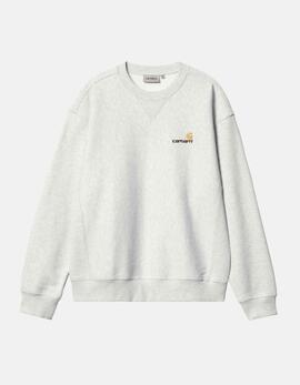 Sudadera Crew AMERICAN SCRIPT - Ash Heather