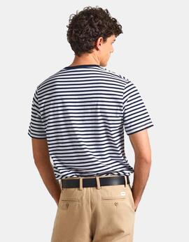 Camiseta KAOTIKO STRIPES BEAR - Navy/Ivory