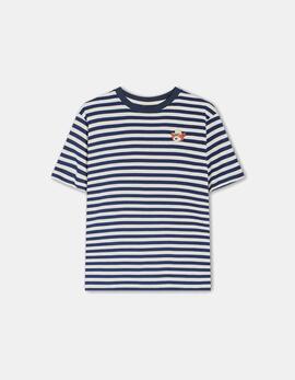 Camiseta KAOTIKO STRIPES BEAR - Navy/Ivory