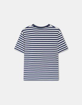 Camiseta KAOTIKO STRIPES BEAR - Navy/Ivory