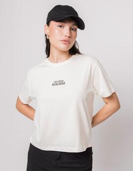 Camiseta KAOTIKIO WASHED CRUSHING MACHINE - Ivory