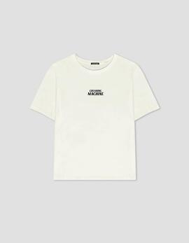 Camiseta KAOTIKIO WASHED CRUSHING MACHINE - Ivory