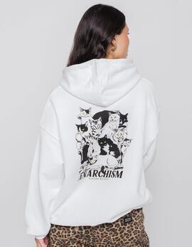 Sudadera Capucha ANARCHISM - White