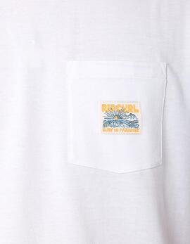 Camiseta RIP CURL SURF PARADISE BADGE - White