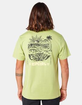 Camiseta RIP CURL SURF PARADISE F&B - Light Khaki