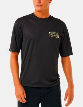 Camiseta RIP CURL MASON PIPE SURFLITE UPF - Washed Black