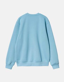 Sud. Crew CARHARTT SWEAT - Bluebird / Fleur De Sel