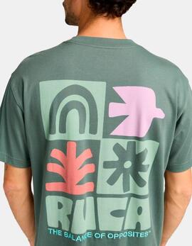 Camiseta RVCA MOSAIC - Balsam Green