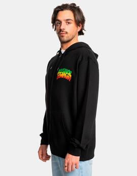 Sudadera Capucha Abierta HOT BOX - Black