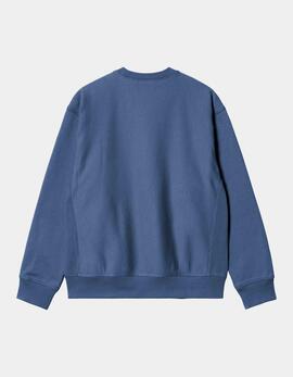 Sudadera Crew AMERICAN SCRIPT - Blue Iris