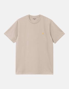 Camiseta CARHARTT CHASE - Dusky Beige / Gold