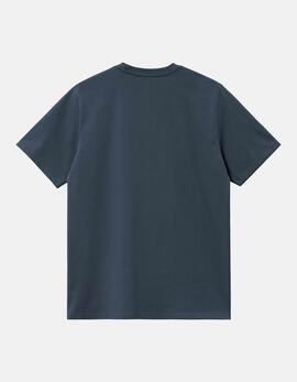 Camiseta CARHARTT CHASE - Dusky Blue / Gold