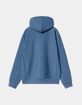 Sudadera Capucha AMERICAN SCRIPT - Blue Iris