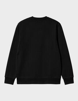 Sudadera Crew CARHARTT SCRIPT EMBROIDERY - Black / White