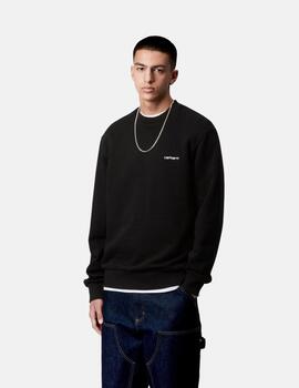 Sudadera Crew CARHARTT SCRIPT EMBROIDERY - Black / White