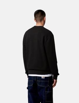 Sudadera Crew CARHARTT SCRIPT EMBROIDERY - Black / White