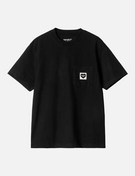 Camiseta CARHARTT W' POCKET HEART - Black / Black