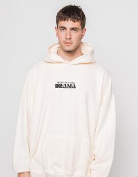 Sudadera Capucha WASHED DRAMA - Ivory