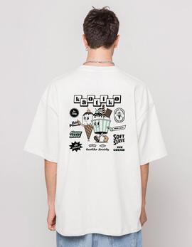 Camiseta KAOTIKO WASHED ICE CREAM - White