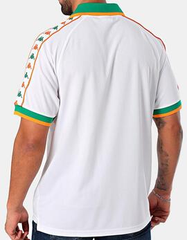 Polo NOTILOX - White /Green Tee / Orange